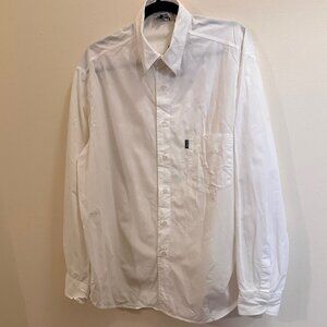 Moschino RTW White Shirt with Button-Hole Embroidery